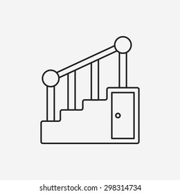 stairs line icon