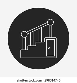 stairs line icon