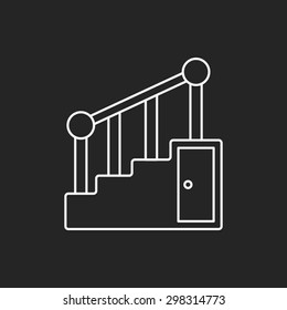 stairs line icon