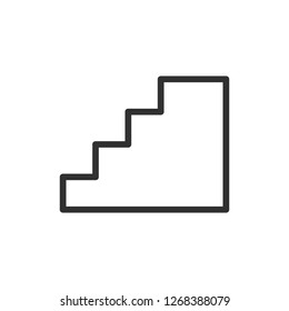 stairs. linear icon. Line with editable stroke
