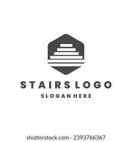 stairs logo design vector graphic idea creative