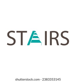 vector de diseño del logotipo de las escaleras. símbolo de icono de stair