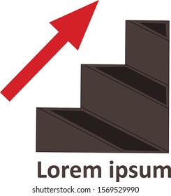 The Up Stairs Logo Vector Design