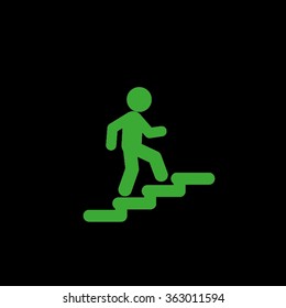stairs man icon