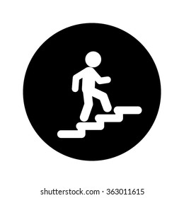 stairs man icon