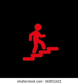 stairs man icon