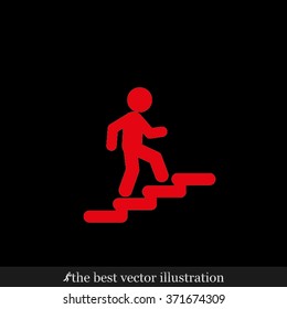 stairs man icon