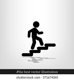 stairs man icon