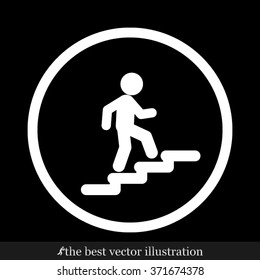 stairs man icon