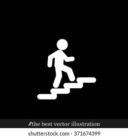 stairs man icon