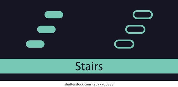 Stairs menu icon for navigation button.
