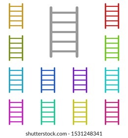 stairs multi color icon. Simple glyph, flat vector of universal icons for UI and UX, website or mobile application