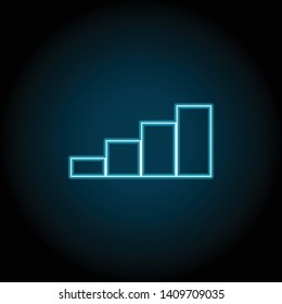stairs neon icon. Simple thin line, outline vector of charts and diagrams icons for UI and UX, website or mobile application