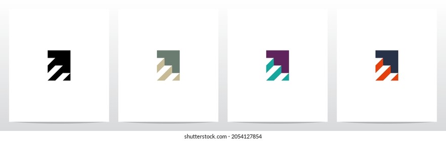 Stairs On Letter Logo Design I