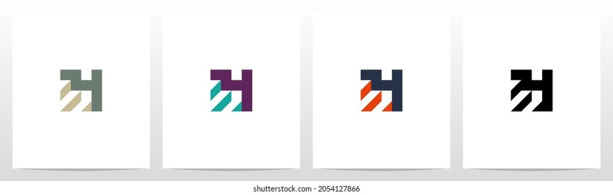 Stairs On Letter Logo Design H