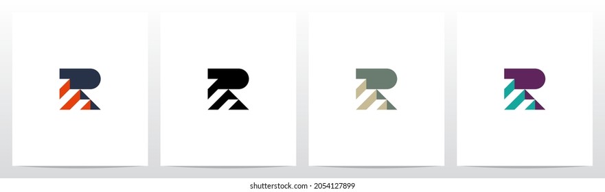 Stairs On Letter Logo Design R