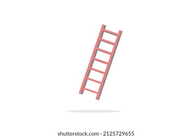 Stairs on a white background with a shadow below, flat illustration in a modern style, vector size.