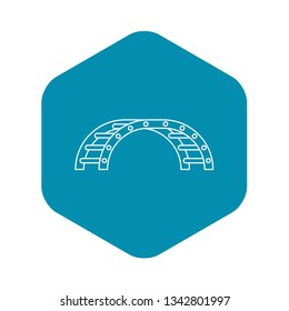 Stairs playground icon. Outline illustration of stairs playground vector icon for web