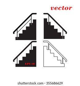 stairs  with  railings, icon