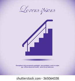 stairs  with  railings, icon