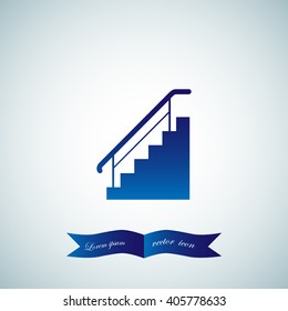 stairs  with  railings, icon