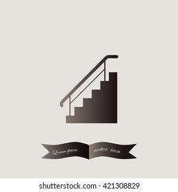 stairs  with  railings, icon