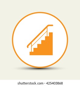 stairs  with  railings, icon