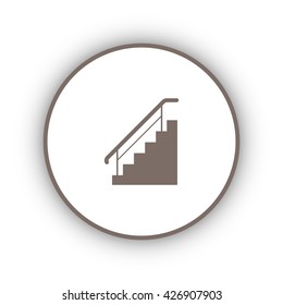 stairs  with  railings, icon
