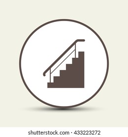 stairs  with  railings, icon