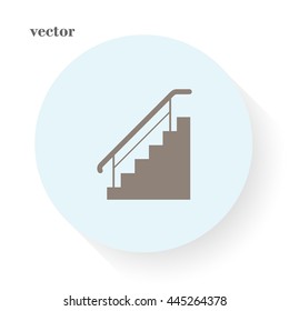 stairs  with  railings, icon