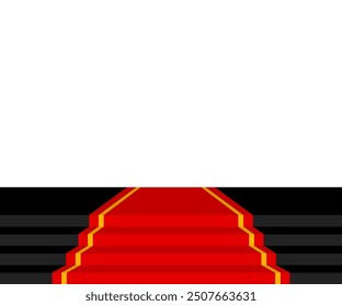 stairs with red carpet. stage background