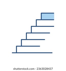 Icono de vector relacionado con escaleras. Aislado sobre fondo blanco. Ilustración del vector