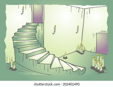 Stairs scene