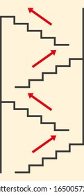 Stairs sign isolated vector image