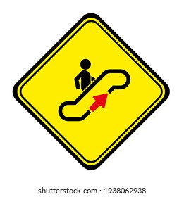 up stairs sign on white background