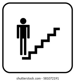 Stairs Sign White Vector Stock Vector (Royalty Free) 581072191 ...