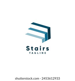 Stairs Staircase Stairway Logo Symbol Design Template Flat Style Vector