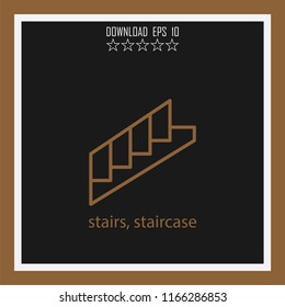 stairs, staircase  vector icon