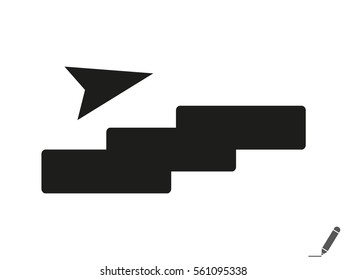 stairs, step, icon, vector illustration eps10