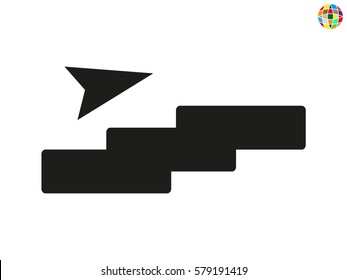 stairs, step, icon, vector illustration eps10