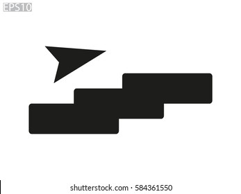 stairs, step, icon, vector illustration eps10