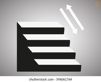 stairs, step, icon, vector illustration eps10