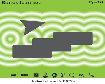 stairs, step, icon, vector illustration eps10