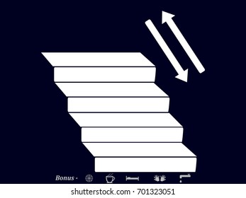 stairs, step, icon, vector illustration eps10