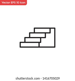Stairs, step symbol vector icon