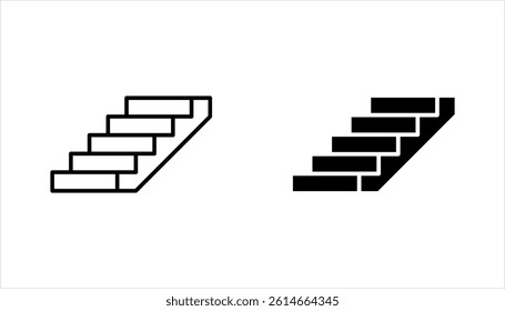Stairs symbol set. Stairs vector icons. Stairway symbols. vector illustration on white background