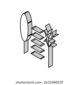 stairs and tool for care house plant isometric icon vector. stairs and tool for care house plant sign. isolated symbol illustration