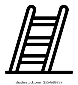 Stairs tool icon with simple and line style
