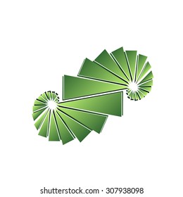 stairs top view vector figure stylized staircase