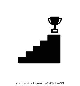 Escadas com Ícone de Troféu Acima